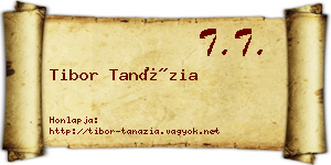 Tibor Tanázia névjegykártya